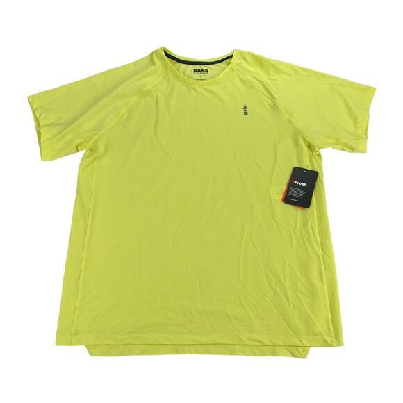 Bass Outdoor Mens Path Performance Logo Short Sleeve T-Shirt Yellow L - Picture 1 of 4